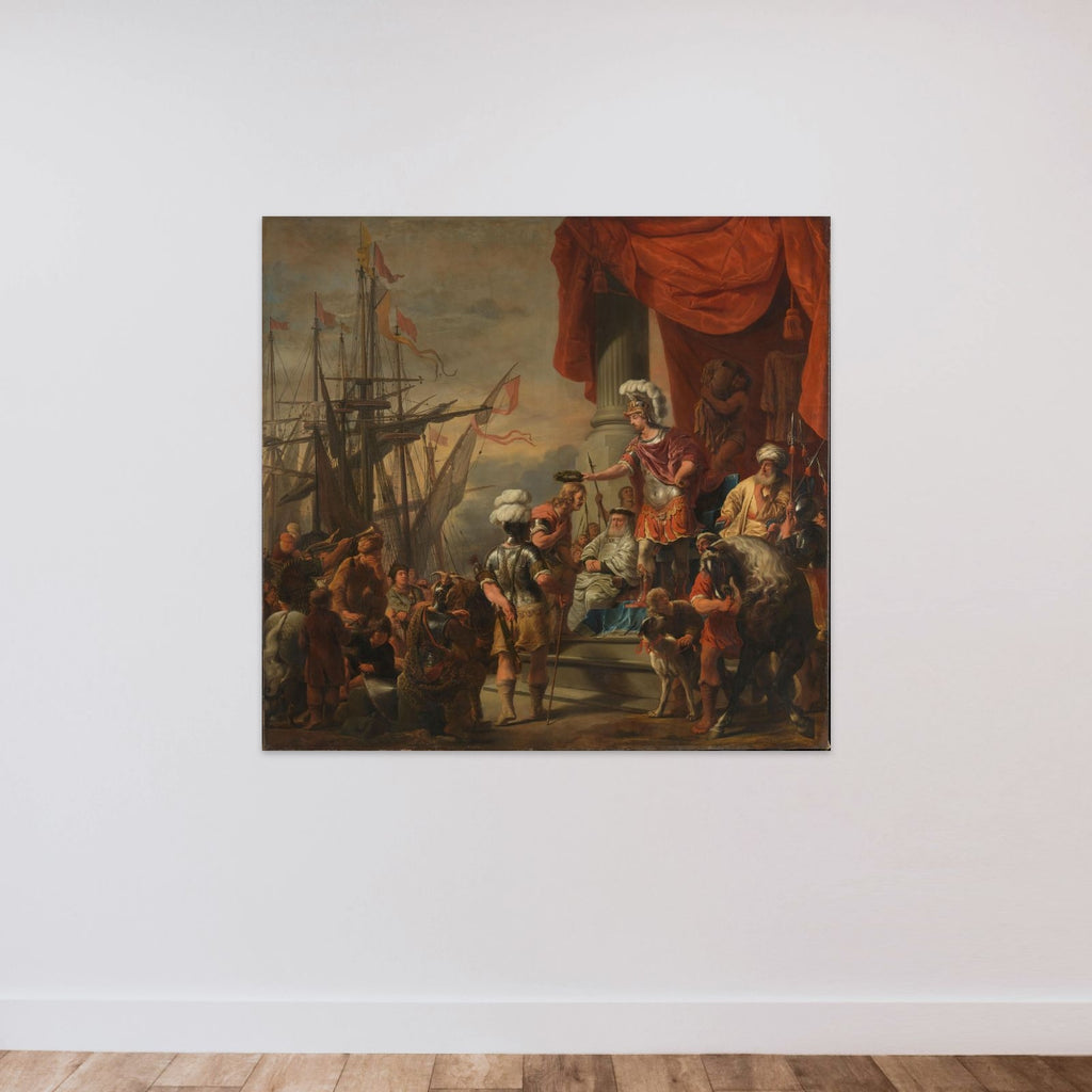 Aeneas at the Court of Latinus unframed — shown to scale
