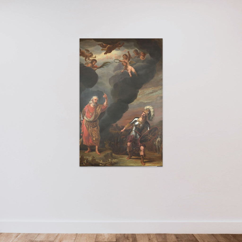 The Captain of God's Army Appearing to Joshua unframed — shown to scale