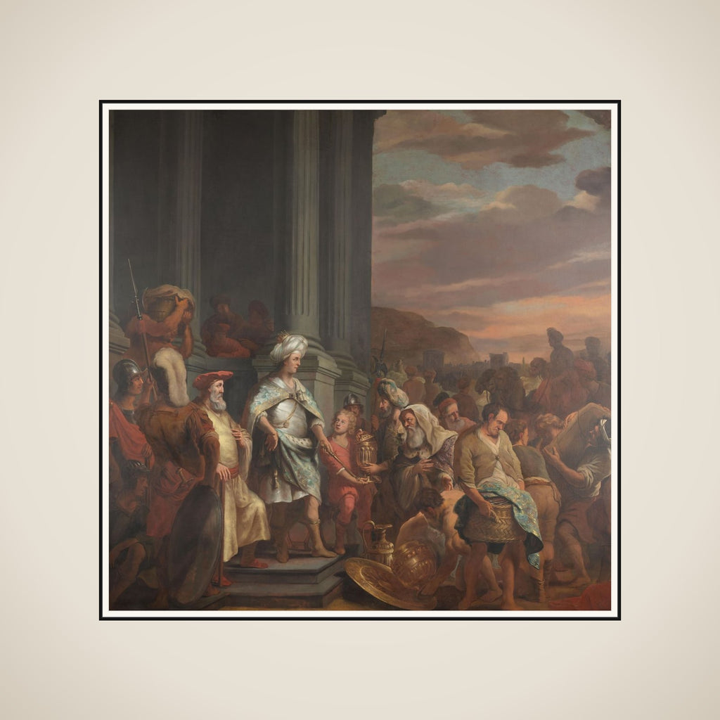 King Cyrus Handing over the Treasure Looted from the Temple of Jerusalem framed