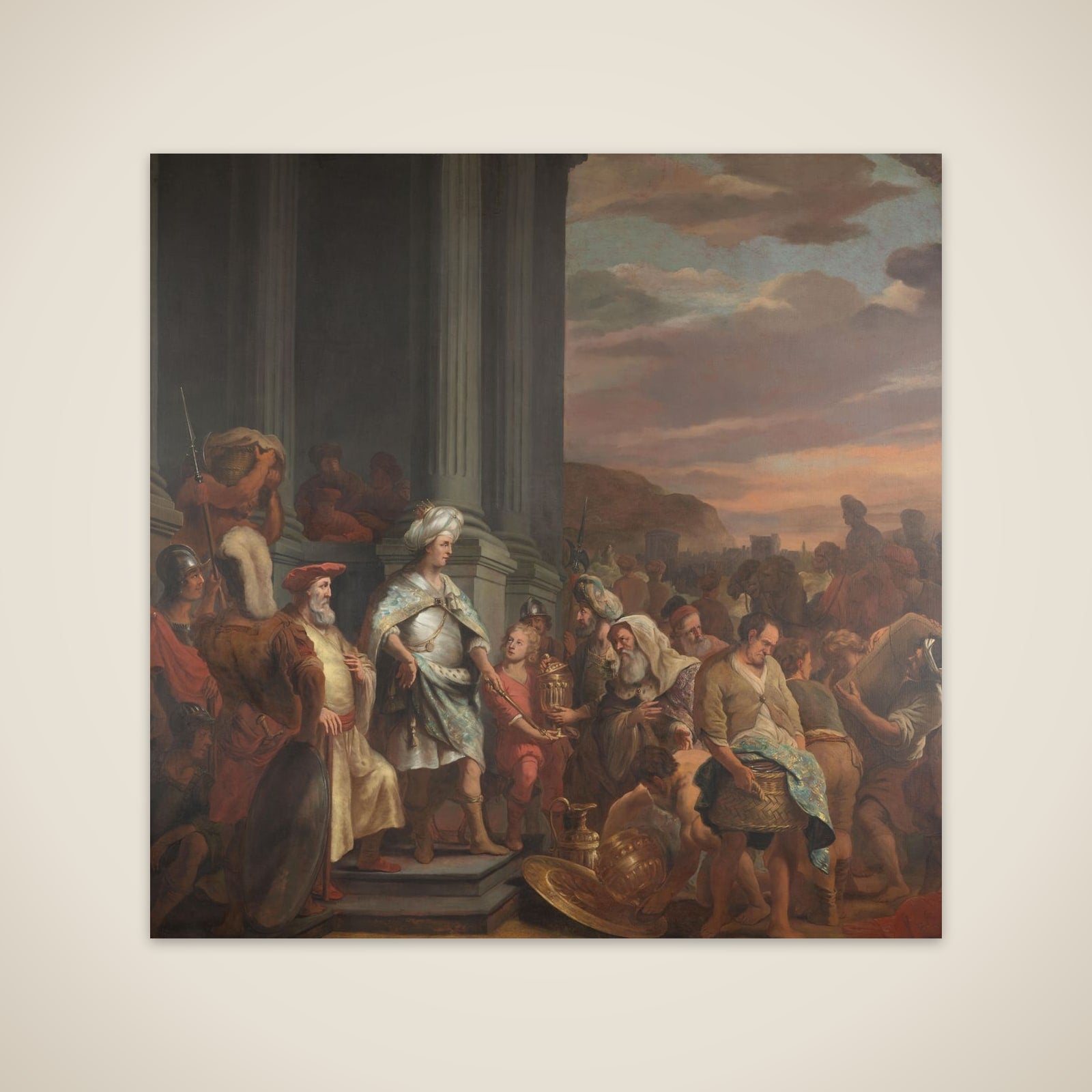 King Cyrus Handing over the Treasure Looted from the Temple of Jerusalem unframed print