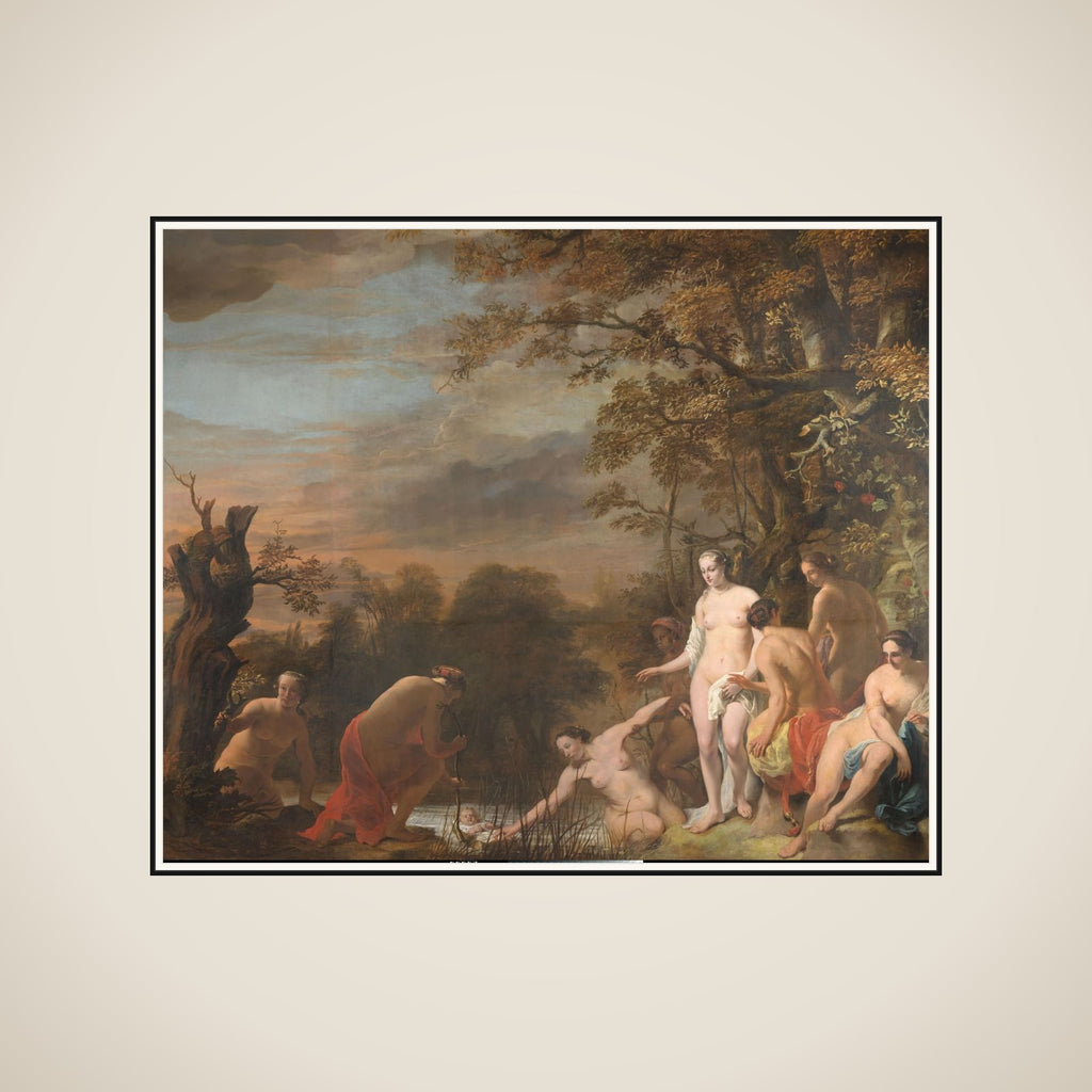 Pharoah's Daughter Discovers Moses in the Rush Basket framed