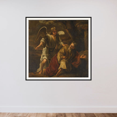 Biblical Scene framed — shown to scale
