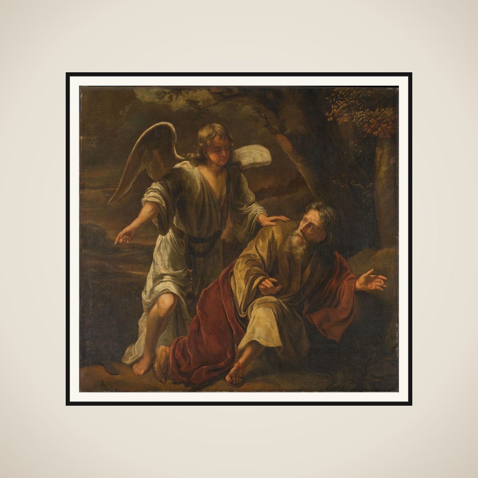 Biblical Scene framed