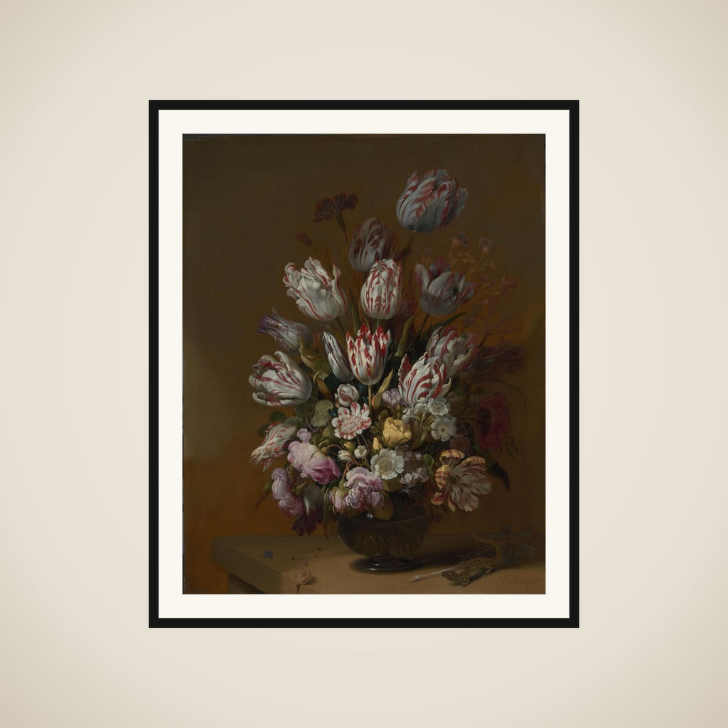 Still Life with Flowers framed