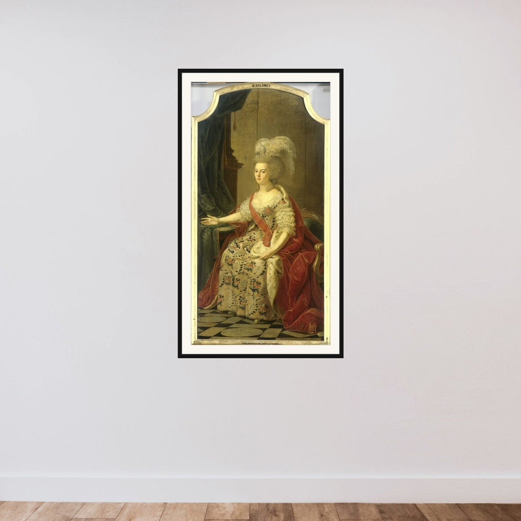 Frederika Sophia Wilhelmina of Prussia (1751-1820), Wife of Prince Willem V framed — shown to scale