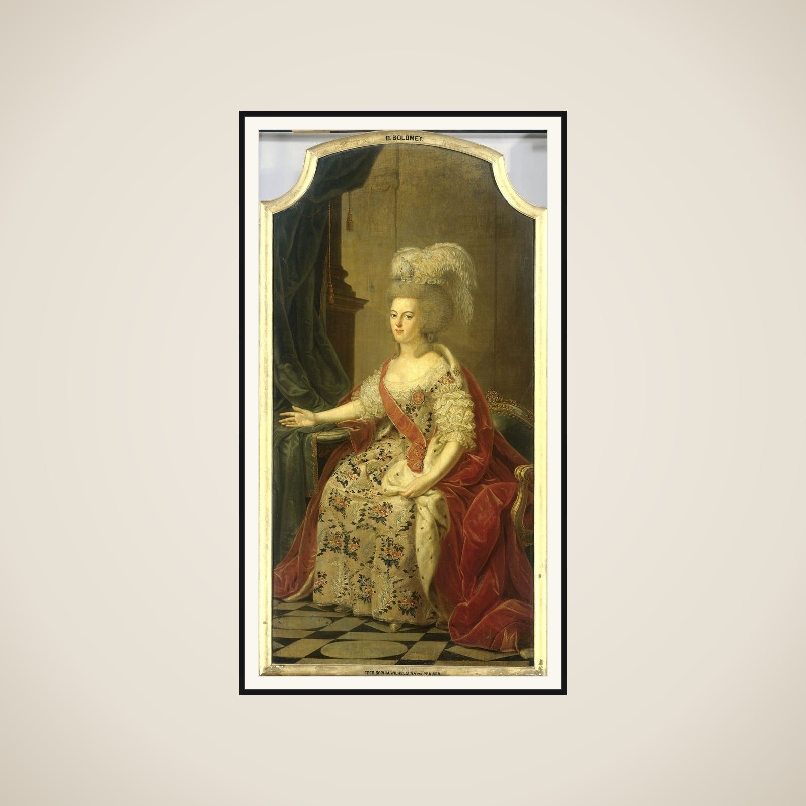 Frederika Sophia Wilhelmina of Prussia (1751-1820), Wife of Prince Willem V framed