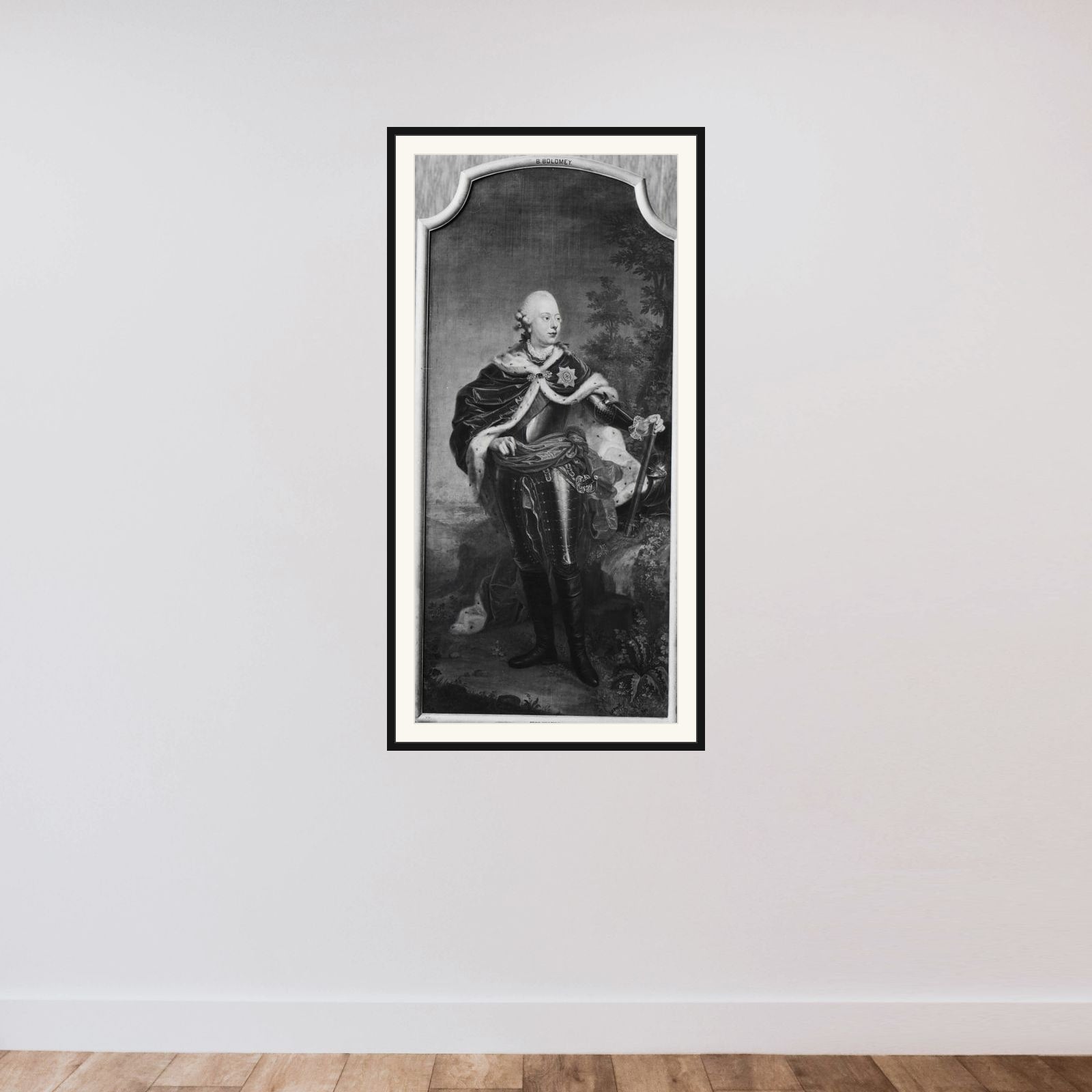 Willem V (1748-1806), Prince of Orange-Nassau framed — shown to scale