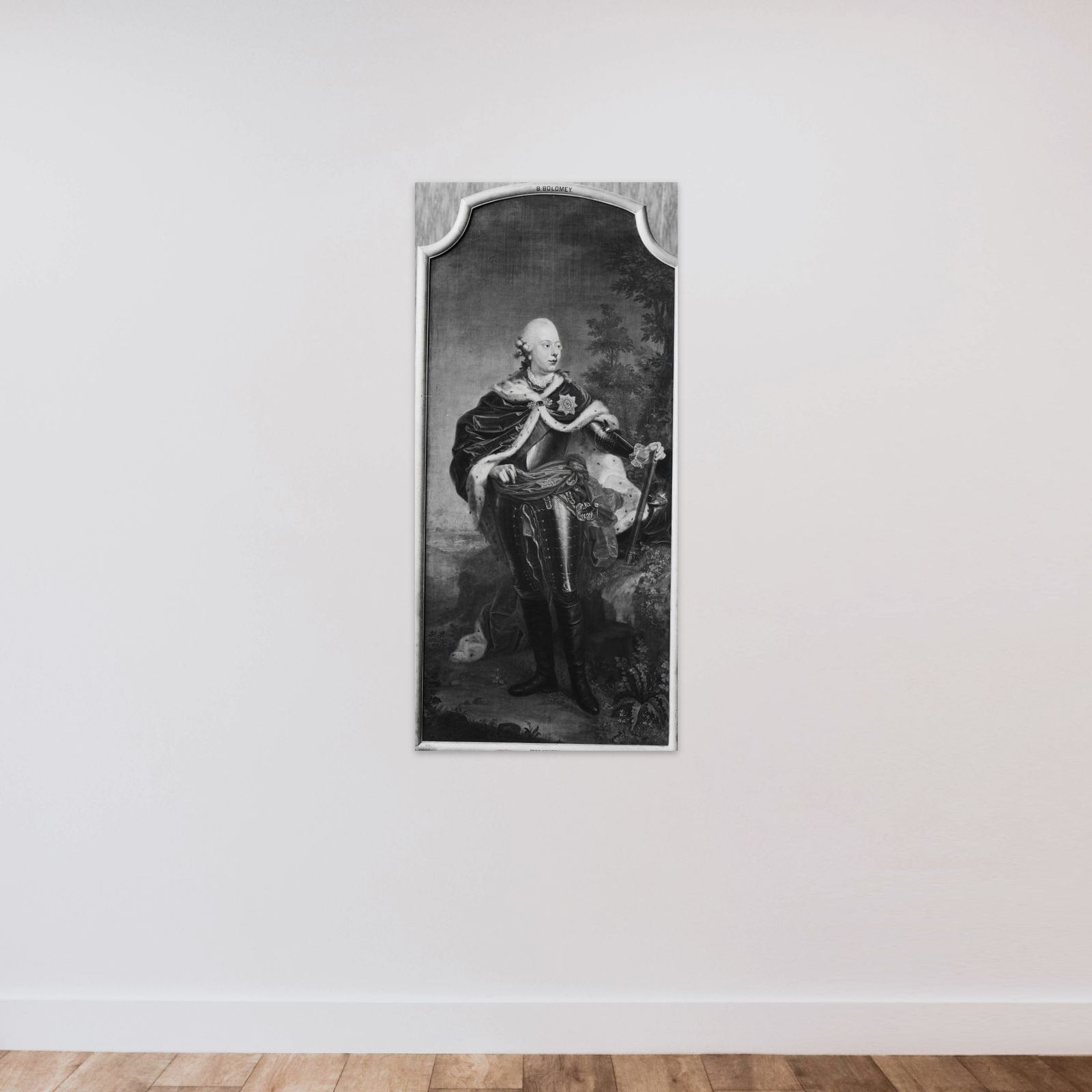 Willem V (1748-1806), Prince of Orange-Nassau unframed — shown to scale