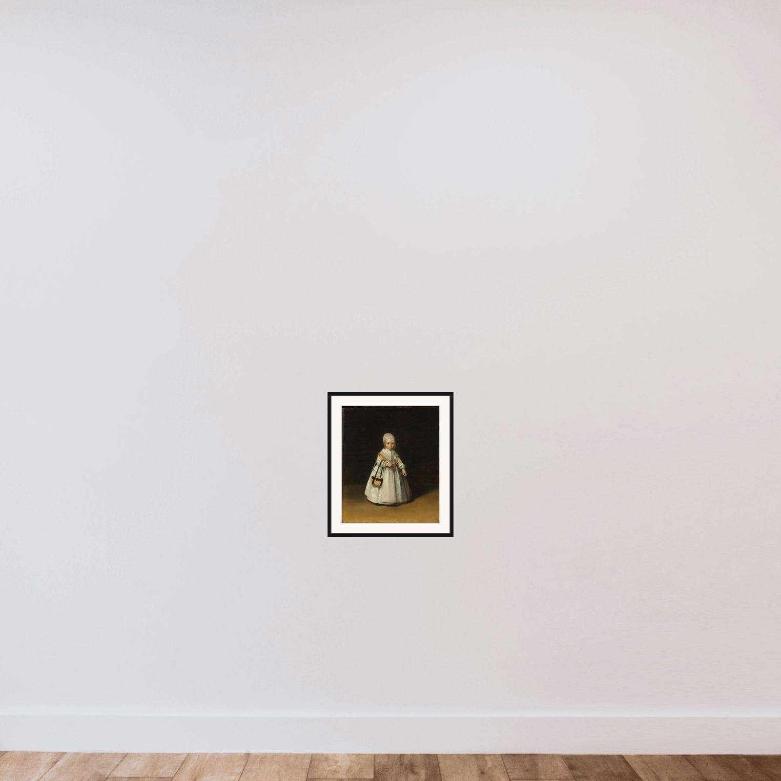 Portrait of Helena van der Schalcke (1646-71). Daughter of Gerard van der Schalcke en Johanna Bardoel and the future Wife of Nicolaes Eichelberg framed — shown to scale