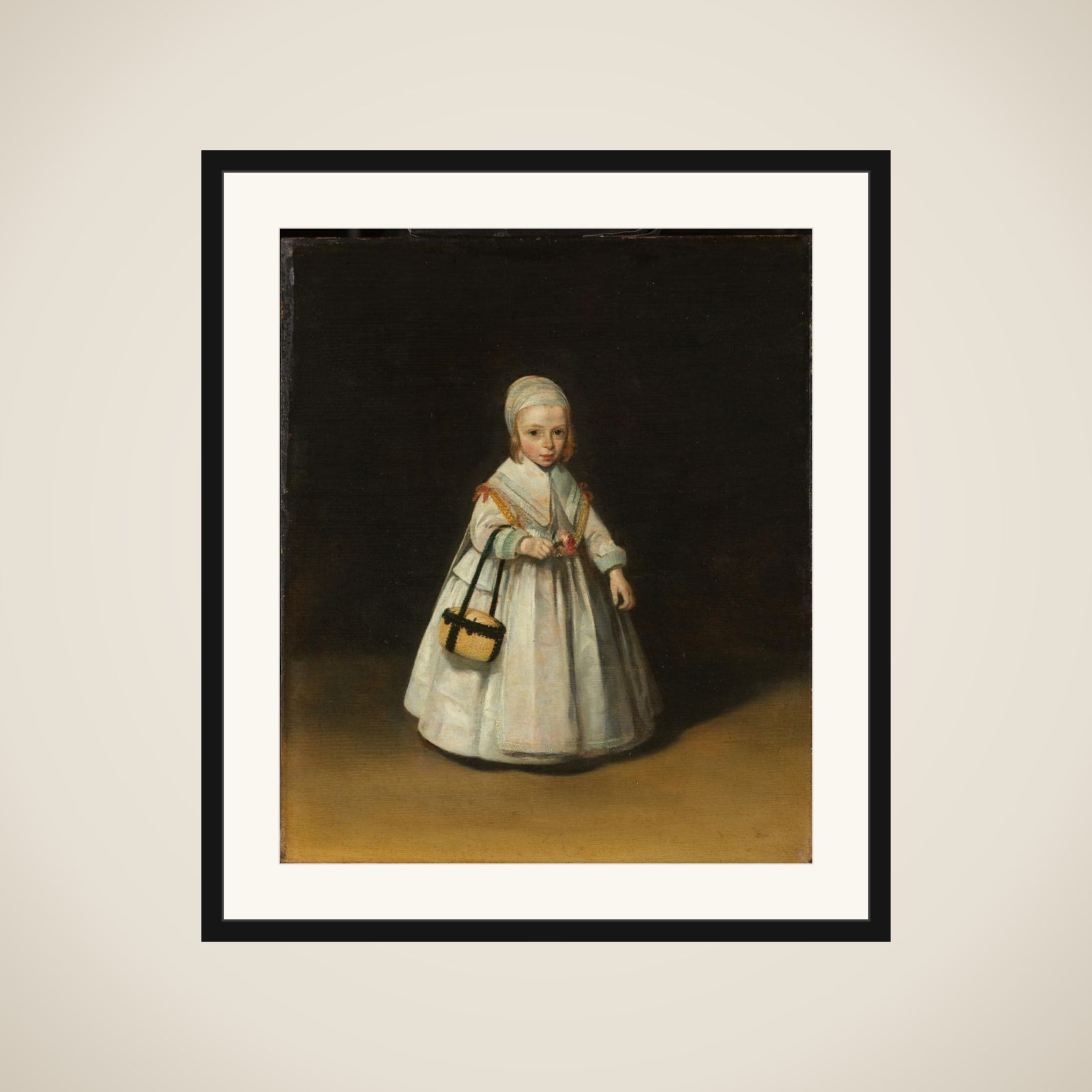 Portrait of Helena van der Schalcke (1646-71). Daughter of Gerard van der Schalcke en Johanna Bardoel and the future Wife of Nicolaes Eichelberg framed
