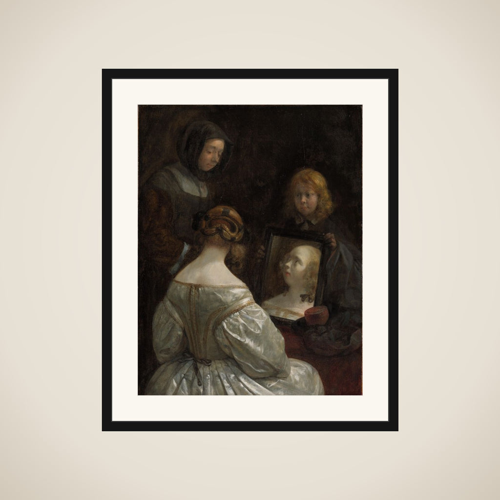 Woman at a Mirror framed