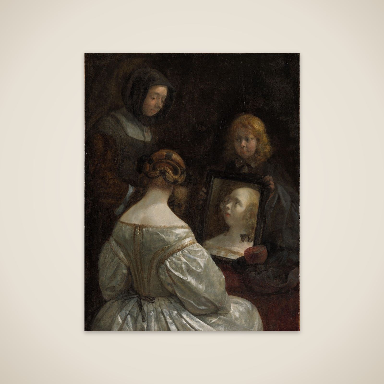 Woman at a Mirror unframed print