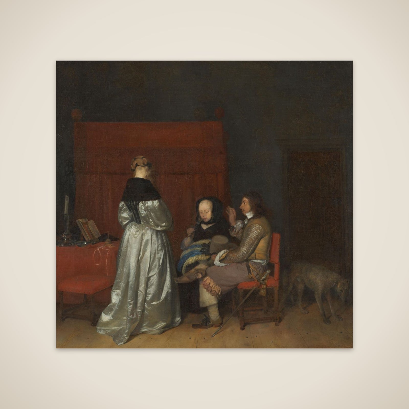 Gallant Conversation, Known as 'The Paternal Admonition' unframed print