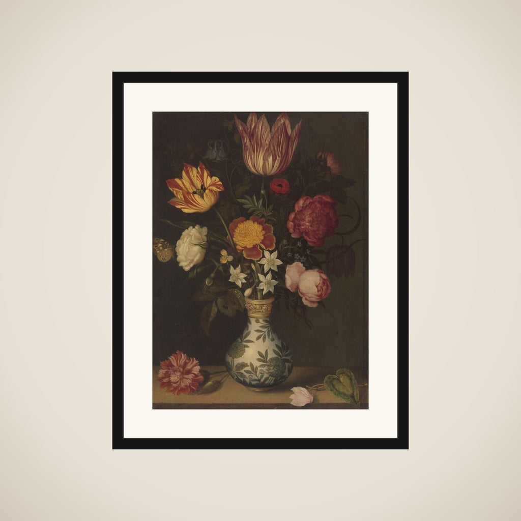 Still Life with Flowers in a Wan-Li Vase framed