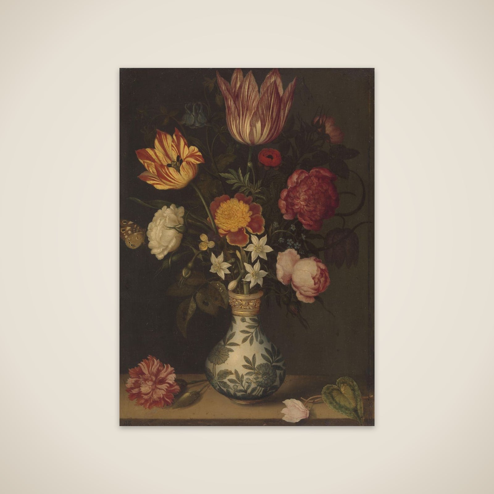 Still Life with Flowers in a Wan-Li Vase unframed print