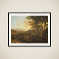 Italian Landscape with Mule Driver framed
