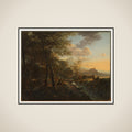 Italian Landscape with a Draughtsman framed