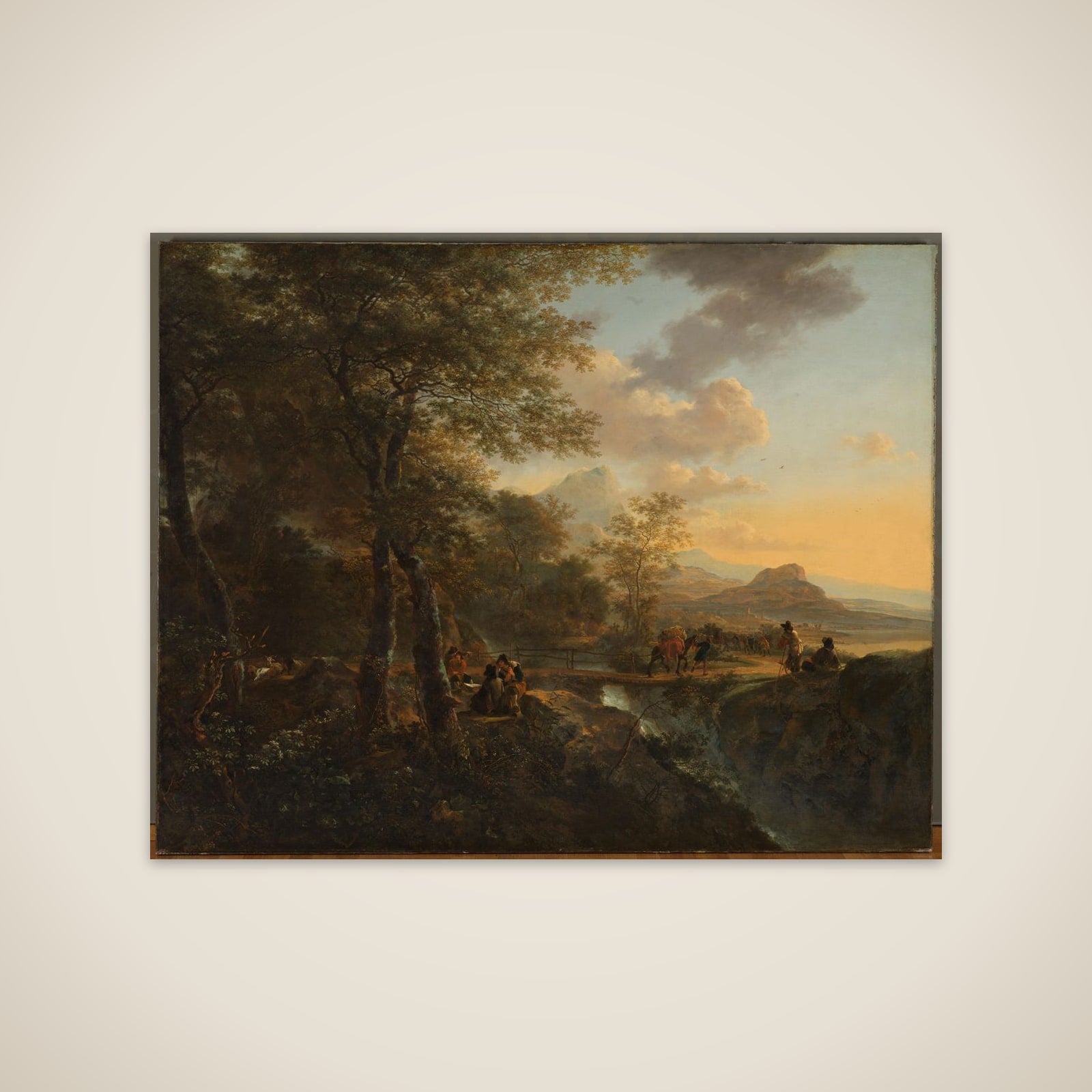 Italian Landscape with a Draughtsman unframed print