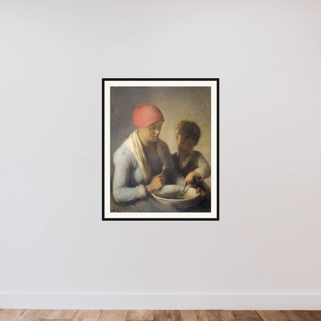 The Meal framed — shown to scale