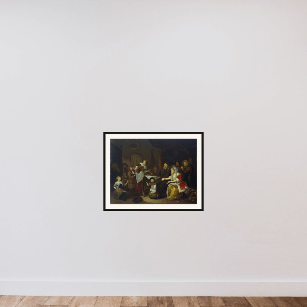 The Feast of St Nicholas framed — shown to scale