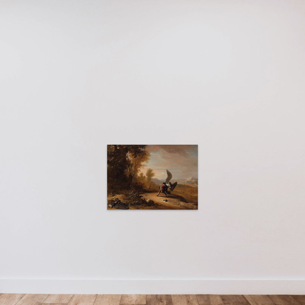 Jacob Wrestling with the Angel unframed — shown to scale