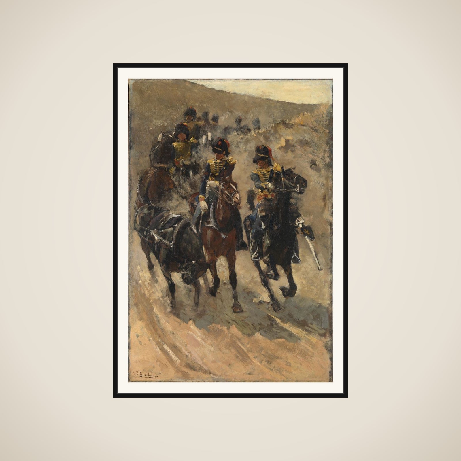 The Yellow Riders framed