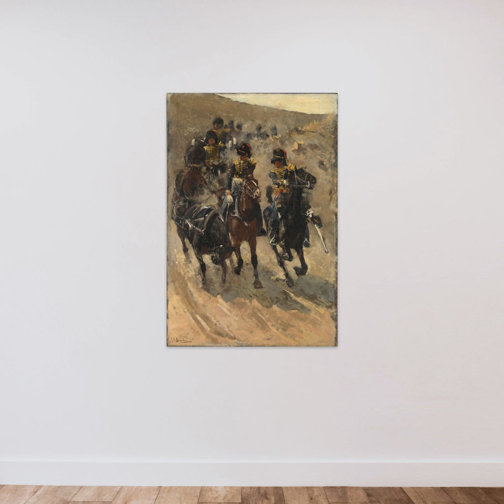 The Yellow Riders unframed — shown to scale