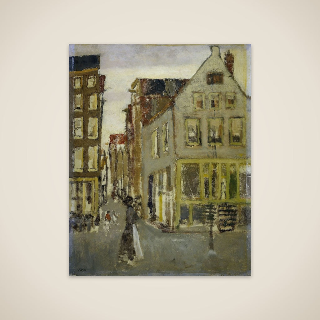 Neighborhood Street in the Jordaan, Amsterdam unframed print