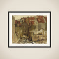 The Demolition of the Grand Bazar de la Bourse on the Nieuwendijk, Amsterdam framed
