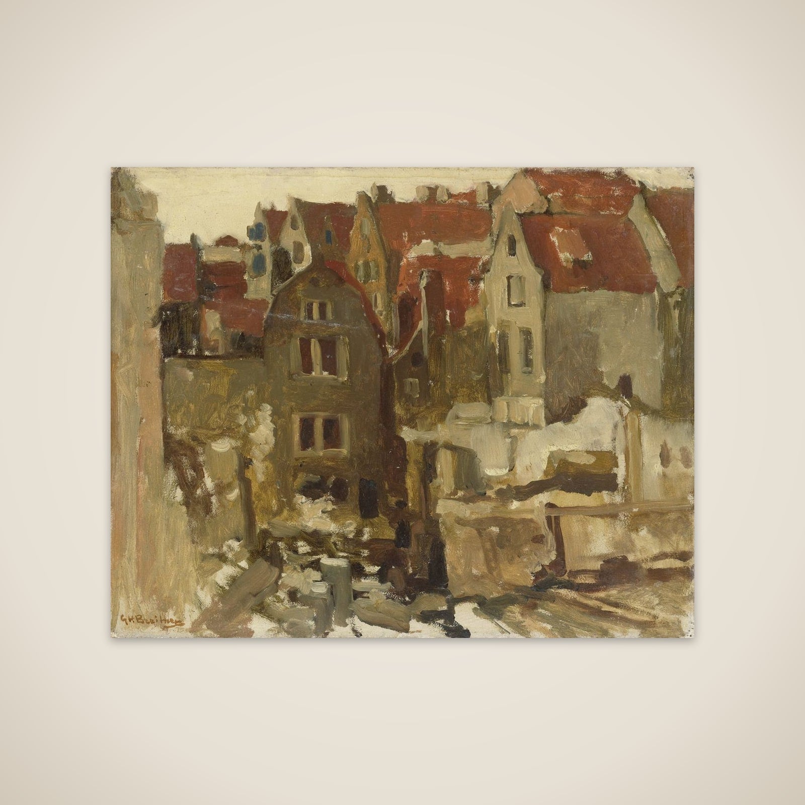 The Demolition of the Grand Bazar de la Bourse on the Nieuwendijk, Amsterdam unframed print
