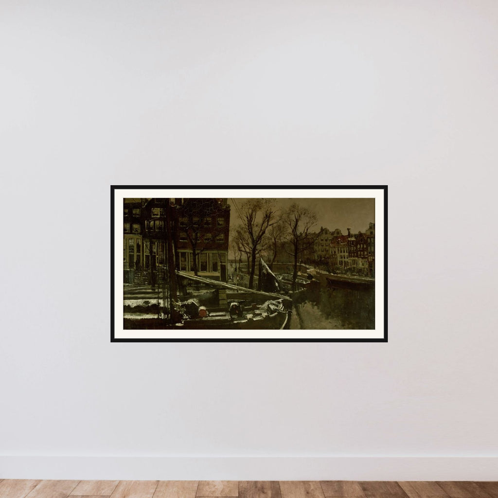 Winter in Amsterdam framed — shown to scale