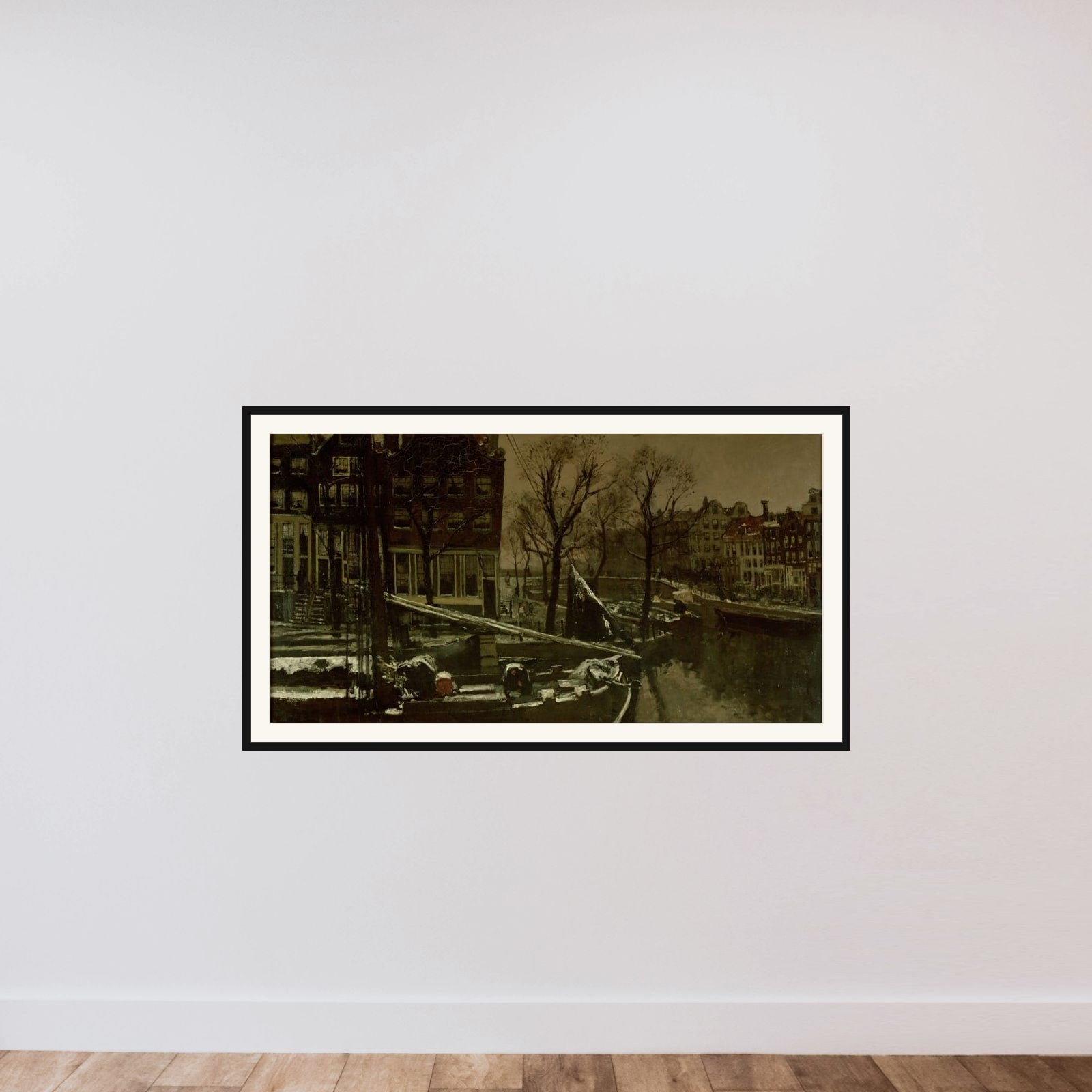 Winter in Amsterdam framed — shown to scale