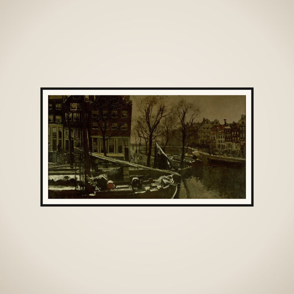 Winter in Amsterdam framed