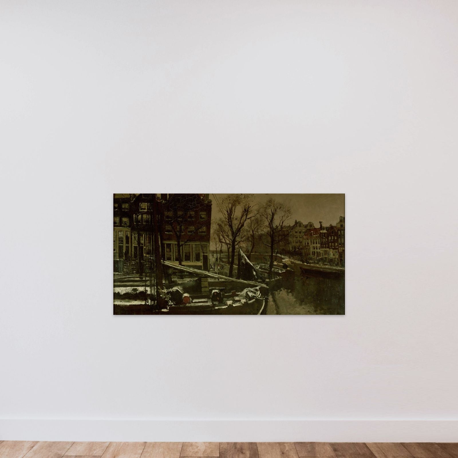 Winter in Amsterdam unframed — shown to scale