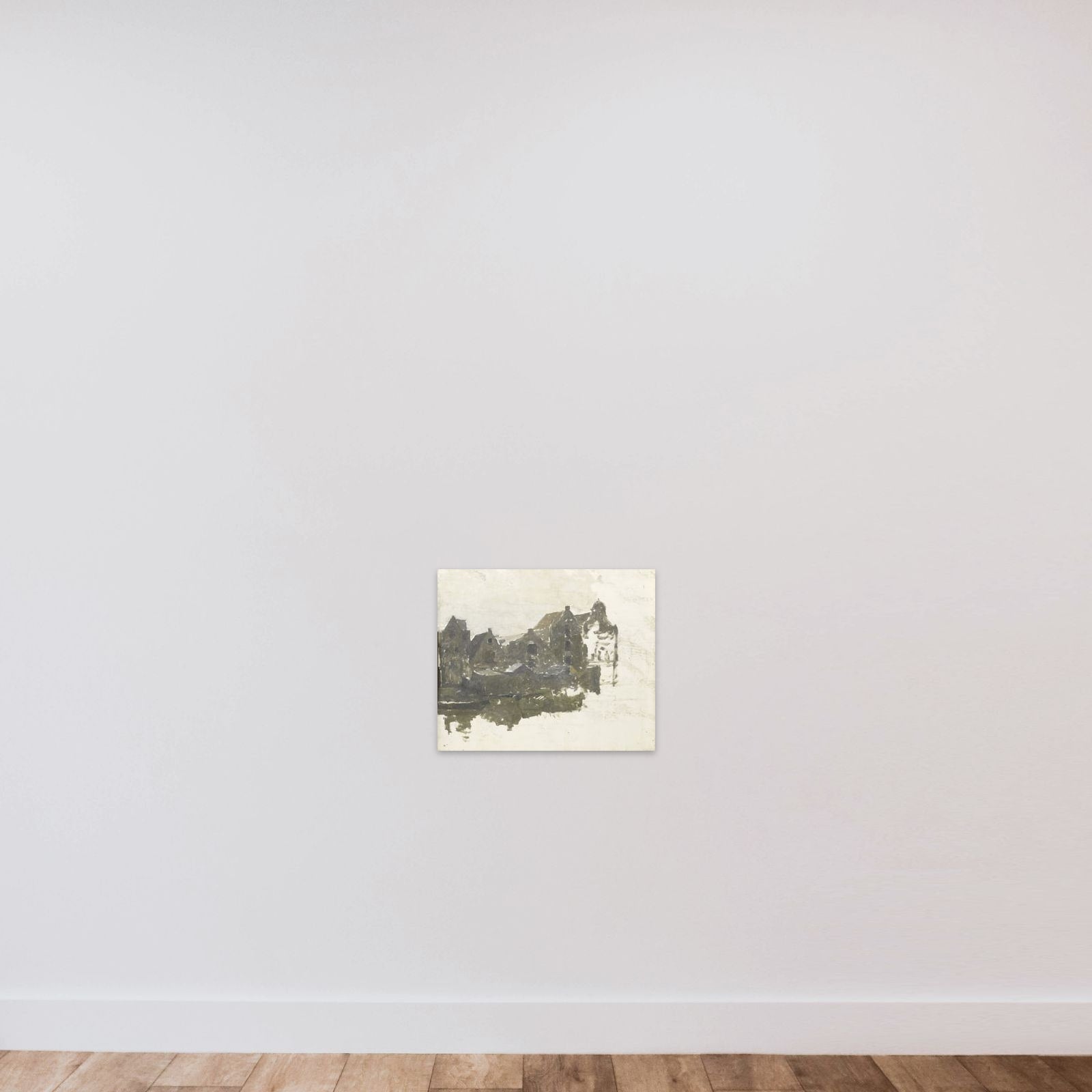 Warehouses on the Teertuinen on the Prinseneiland, Amsterdam unframed — shown to scale