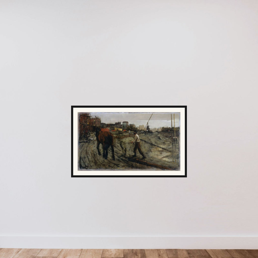 Building Site in Amsterdam framed — shown to scale
