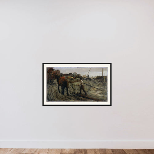 Building Site in Amsterdam framed — shown to scale