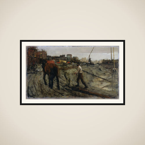 Building Site in Amsterdam framed