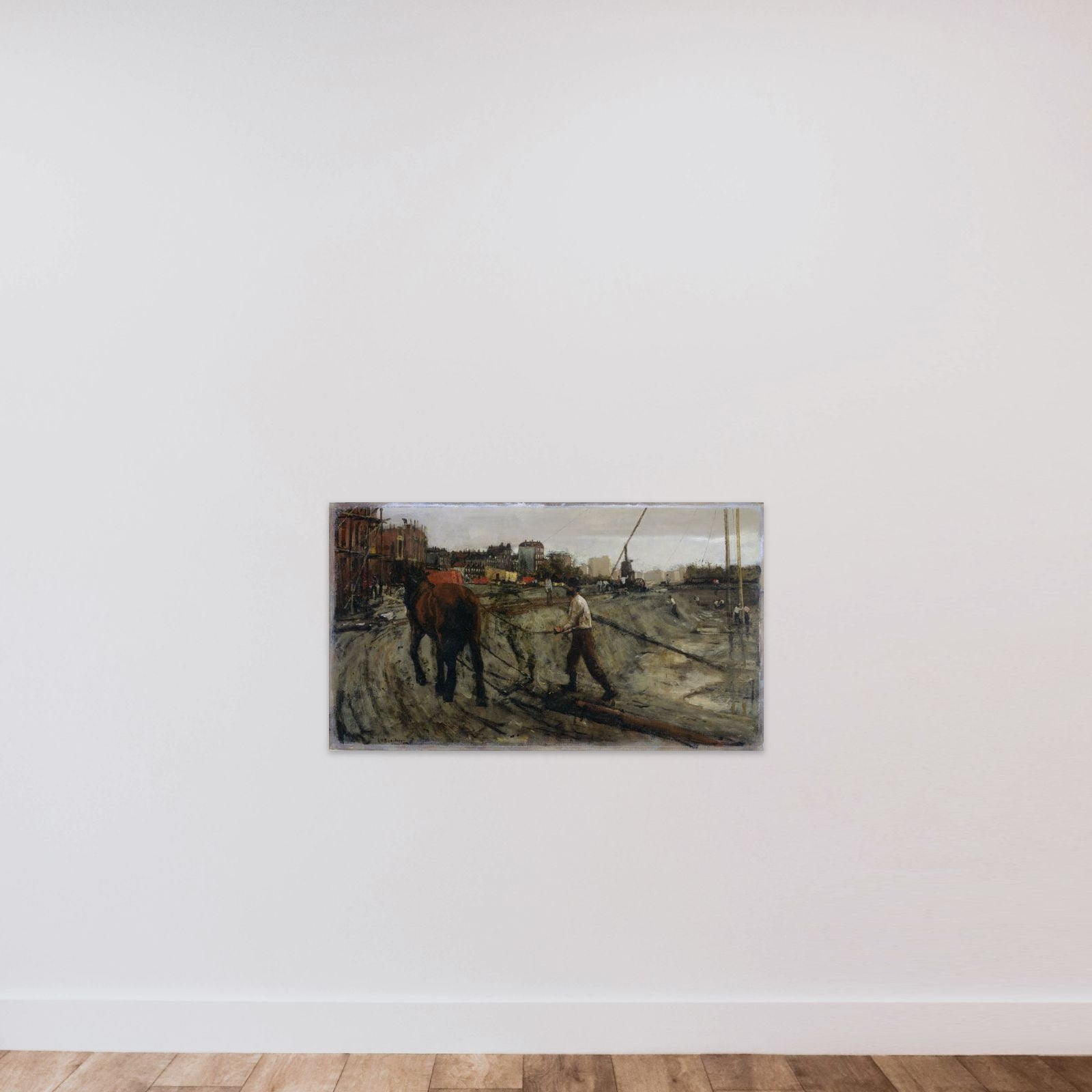 Building Site in Amsterdam unframed — shown to scale
