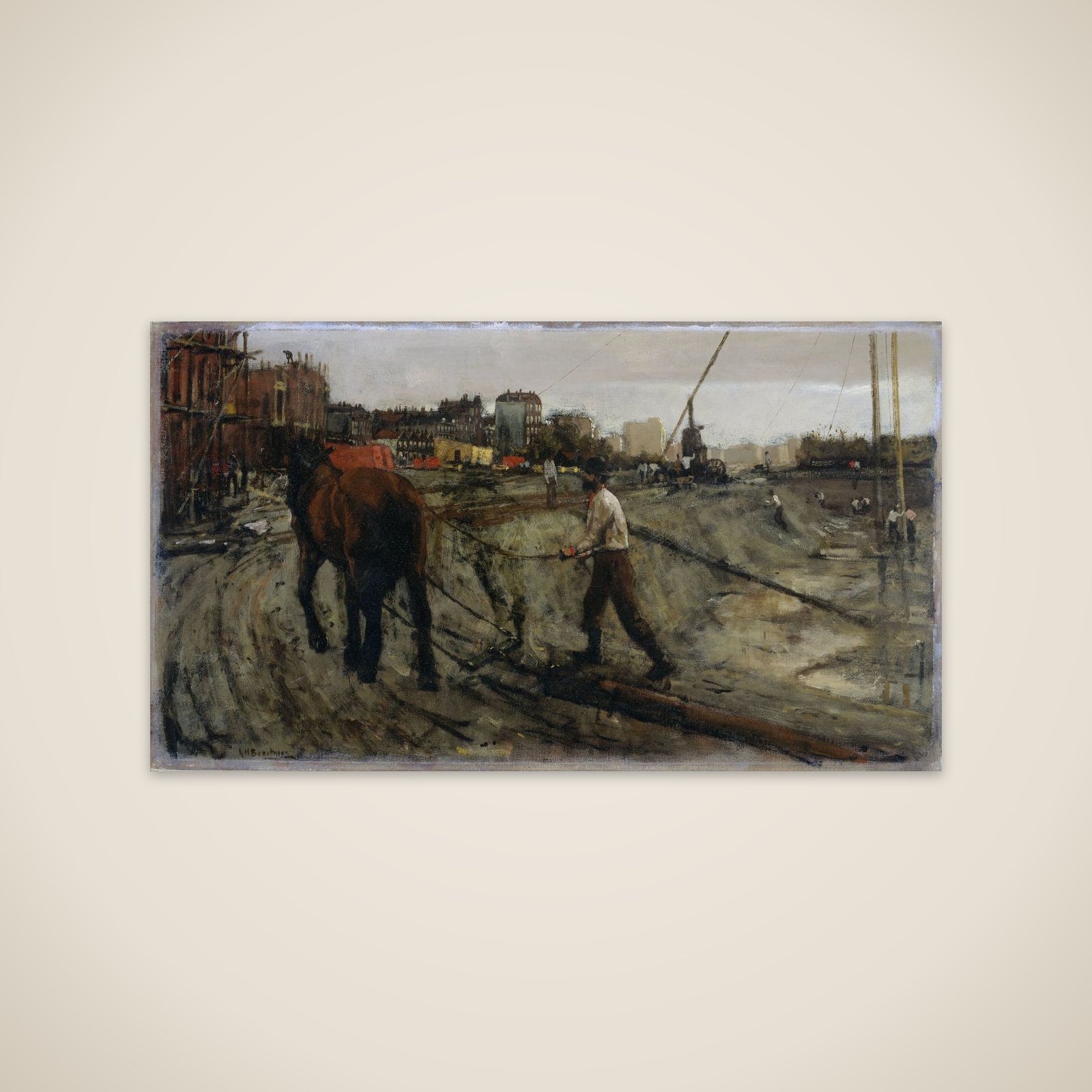 Building Site in Amsterdam unframed print