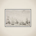The Battle of the Downs against the Spanish Armada, 21 October 1639 framed