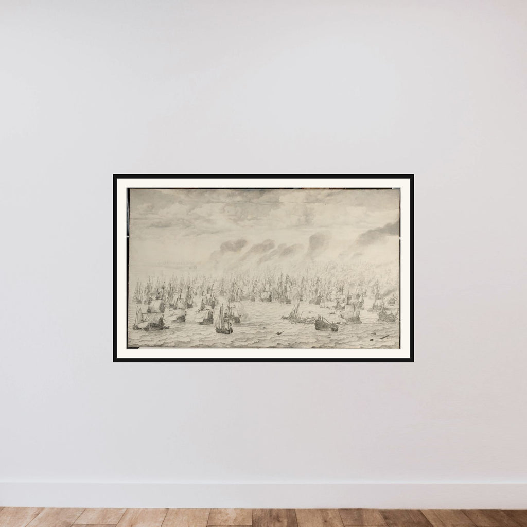 The Battle of Terheide, 10 August 1653: an episode from the First Anglo-Dutch War (1652-54) framed — shown to scale