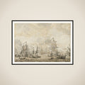 Episode from the Battle between the Dutch and Swedish Fleets in the Sound, 8 November 1658 framed