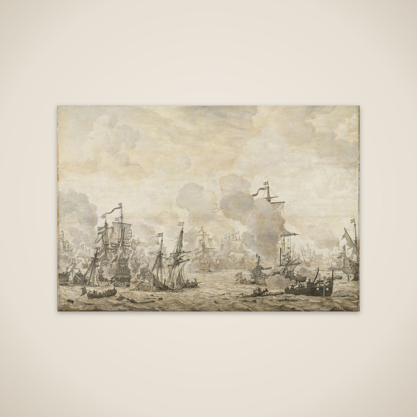 Episode from the Battle between the Dutch and Swedish Fleets in the Sound, 8 November 1658 unframed print