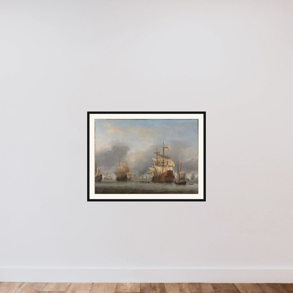 The Capture of the Royal Prince framed — shown to scale