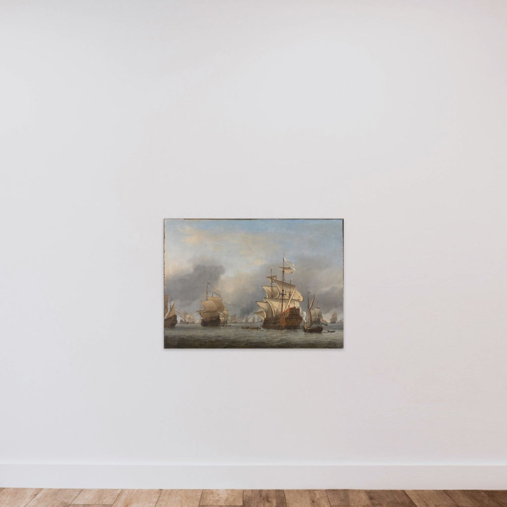 The Capture of the Royal Prince unframed — shown to scale