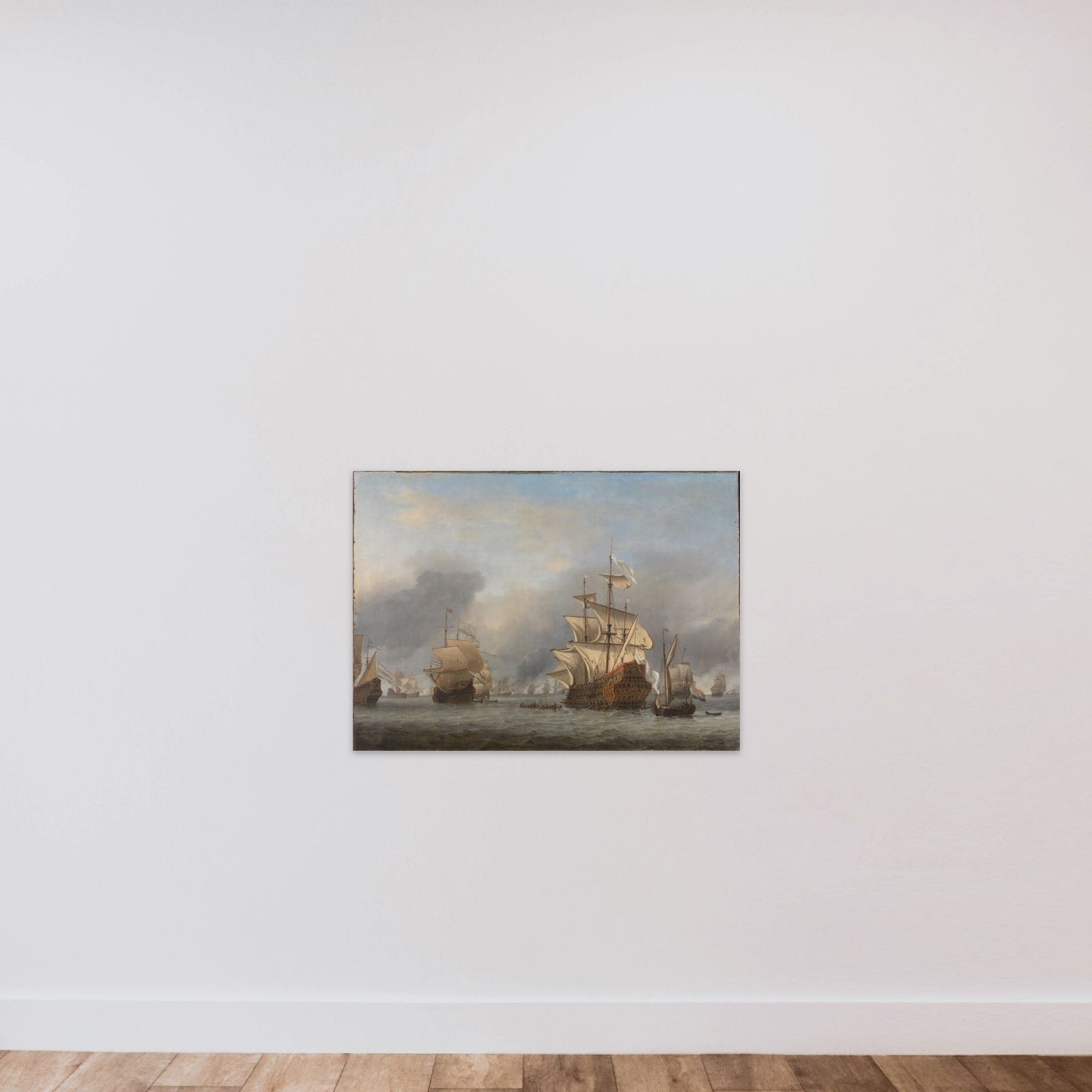 The Capture of the Royal Prince unframed — shown to scale