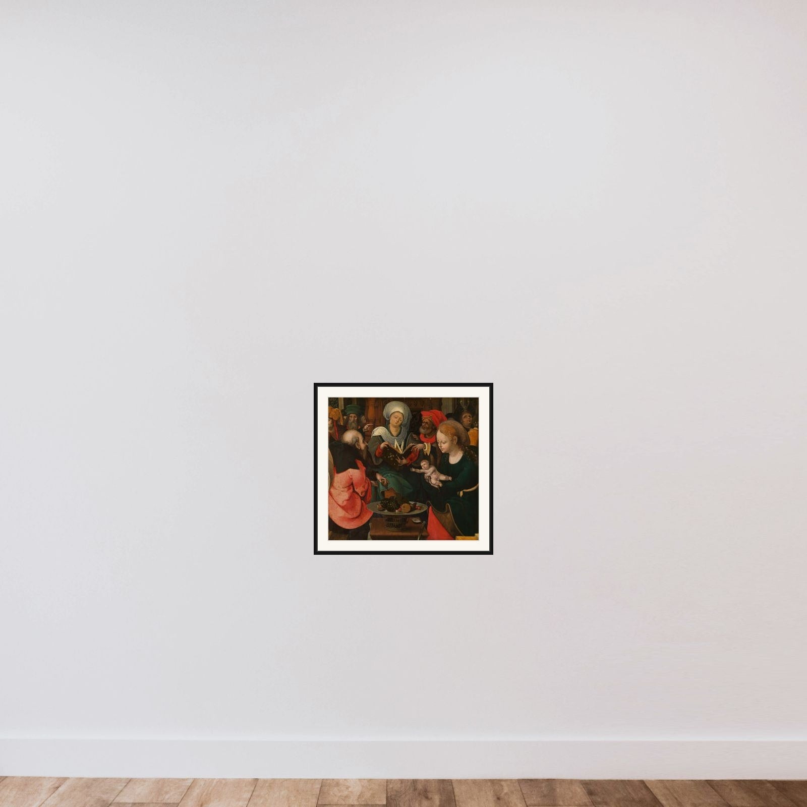 Holy Kinship framed — shown to scale