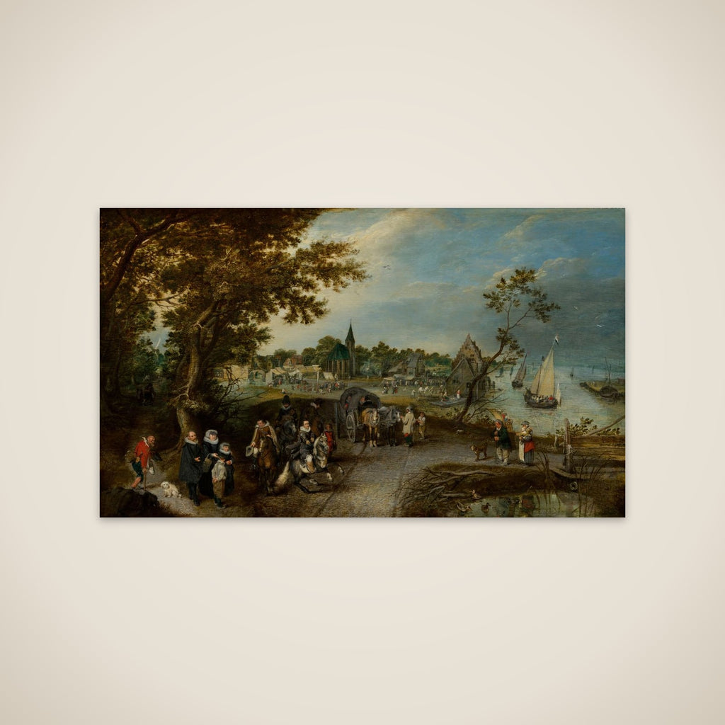 Landscape with Figures and a Village Fair (Village Kermesse) unframed print