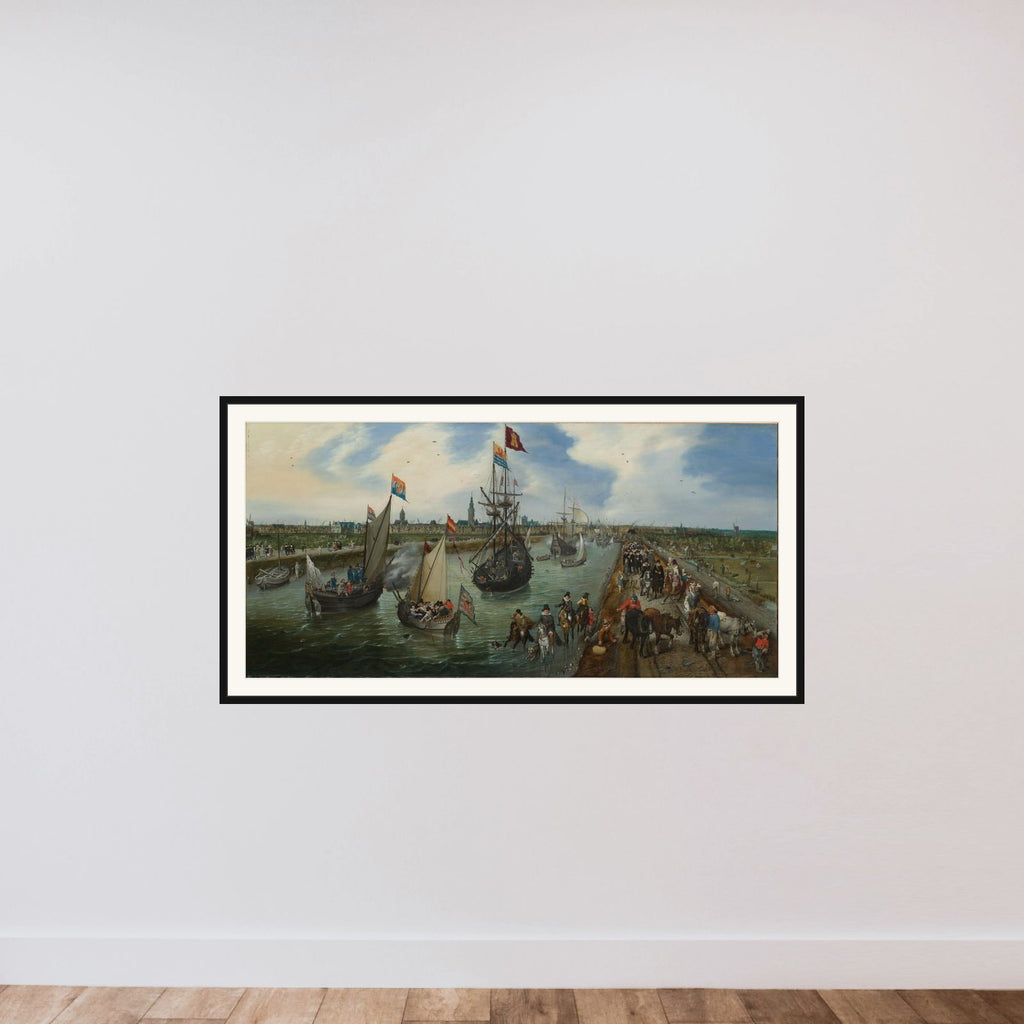 The Departure of a Dignitary from Middelburg framed — shown to scale